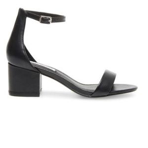 IRENEE BLACK LEATHER sandals size 10